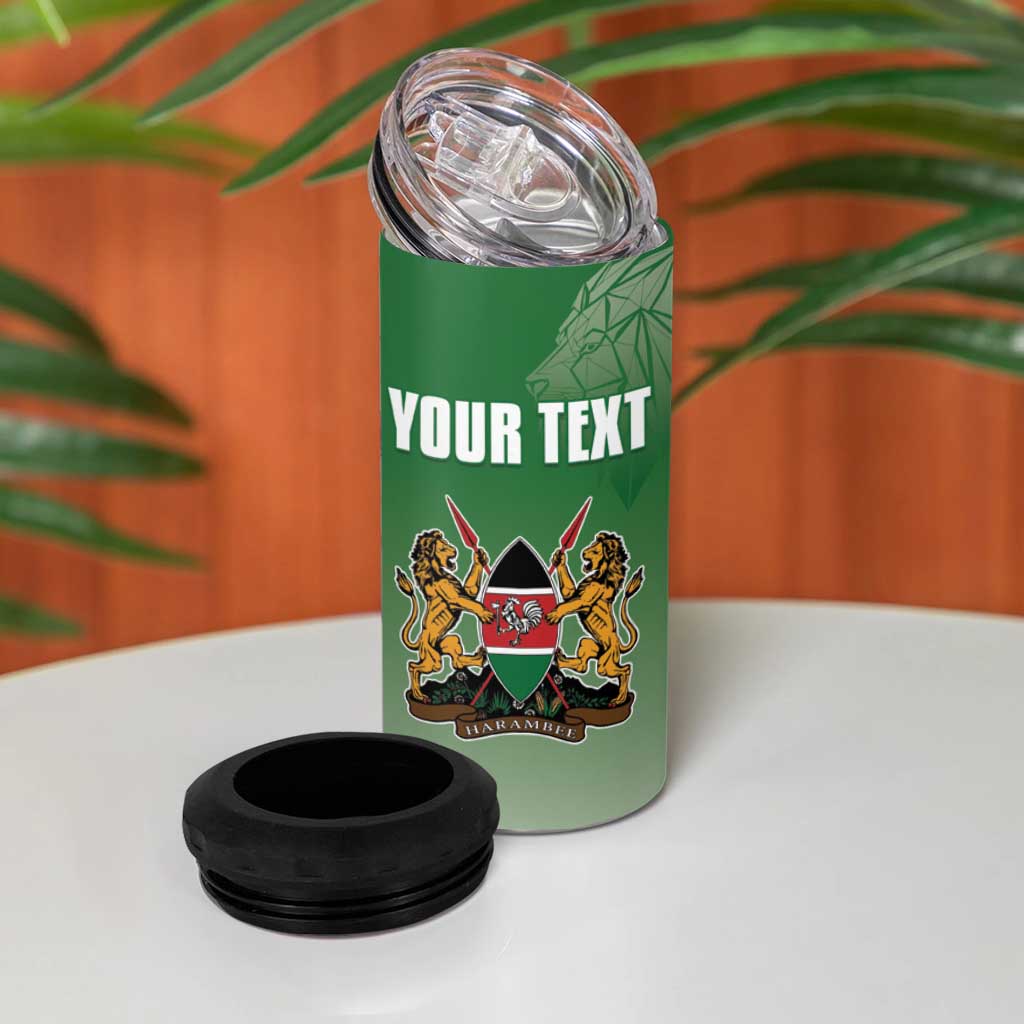 Custom Kenya Football 4 in 1 Can Cooler Tumbler Go Harambee Stars LT15