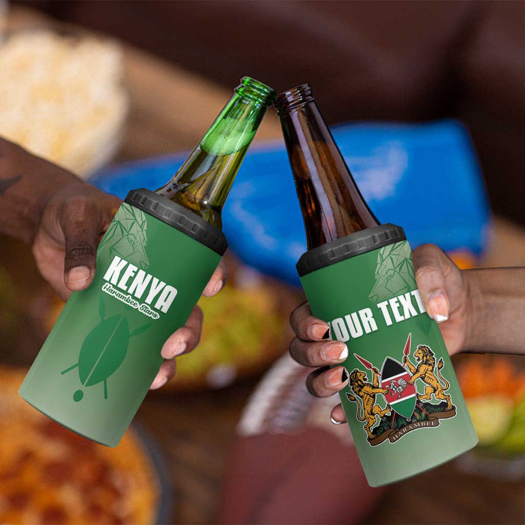 Custom Kenya Football 4 in 1 Can Cooler Tumbler Go Harambee Stars LT15