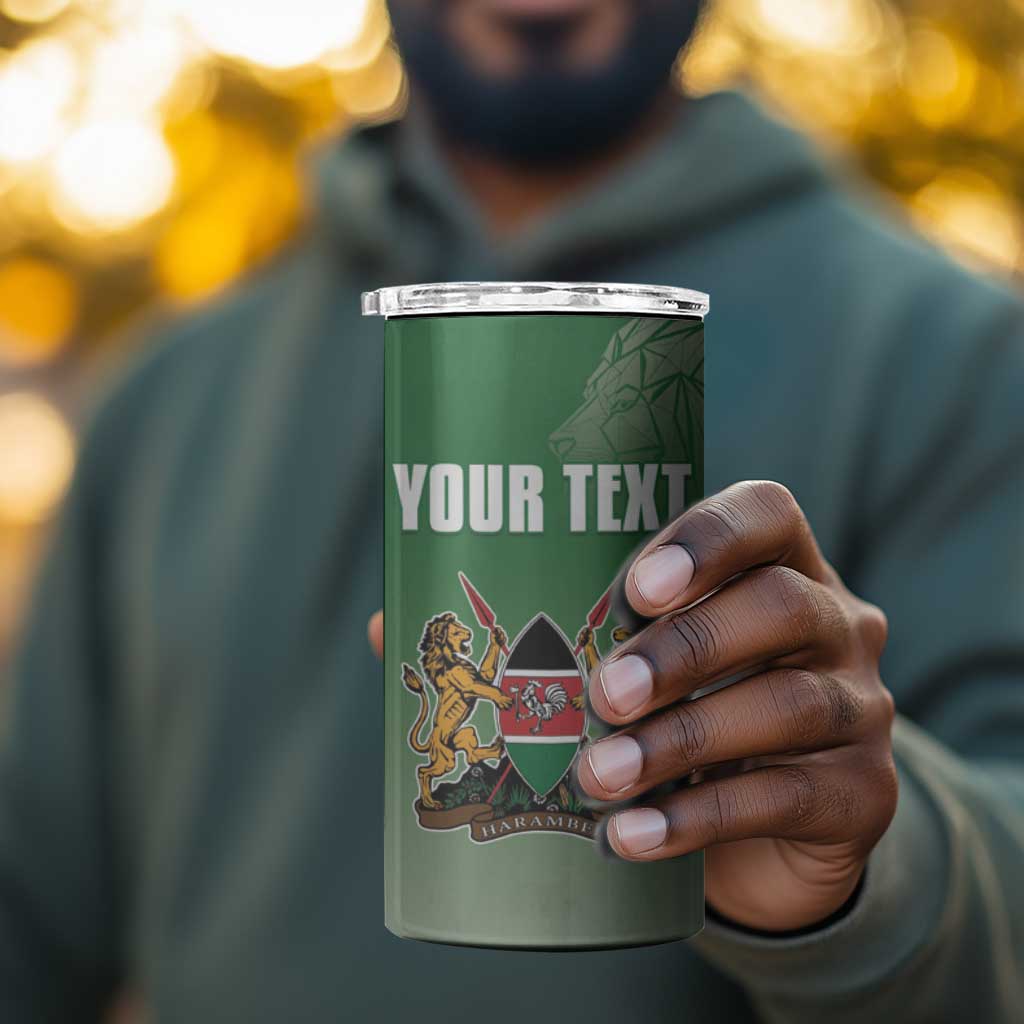 Custom Kenya Football 4 in 1 Can Cooler Tumbler Go Harambee Stars LT15