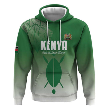 Custom Kenya Football Hoodie Go Champions Harambee Stars LT15