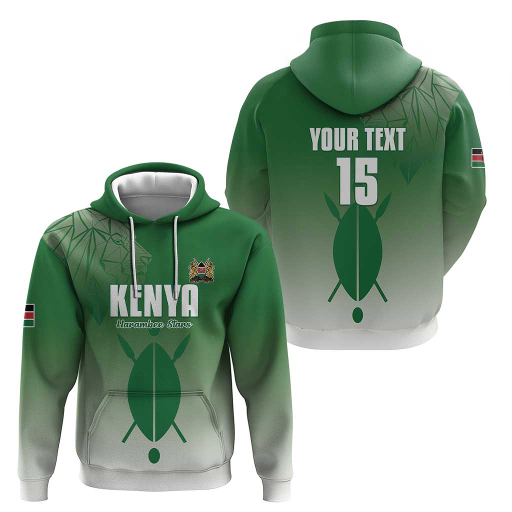 Custom Kenya Football Hoodie Go Champions Harambee Stars LT15