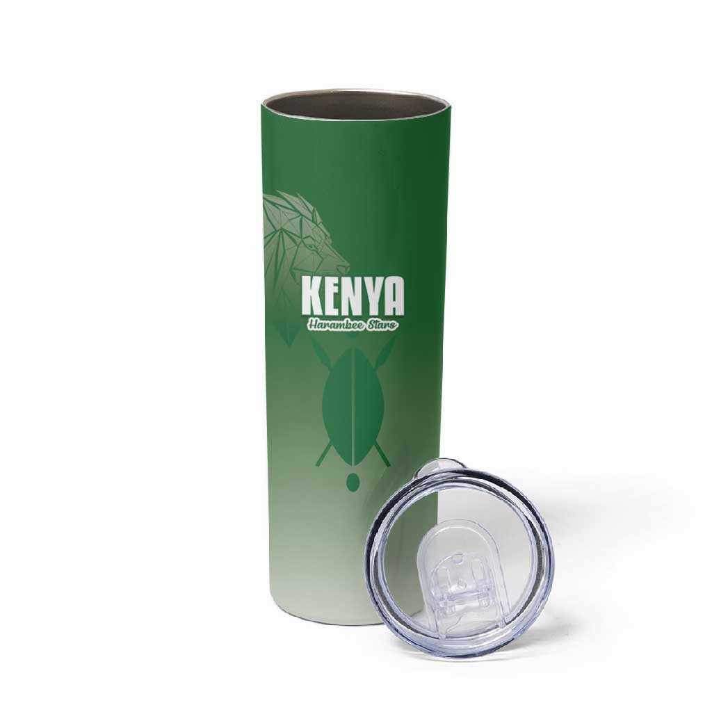 Custom Kenya Football Skinny Tumbler Go Harambee Stars LT15