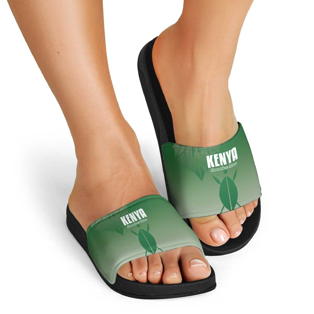 Kenya Football Slide Sandals Go Champions Harambee Stars LT15
