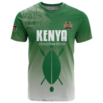 Custom Kenya Football T shirt Go Harambee Stars LT15