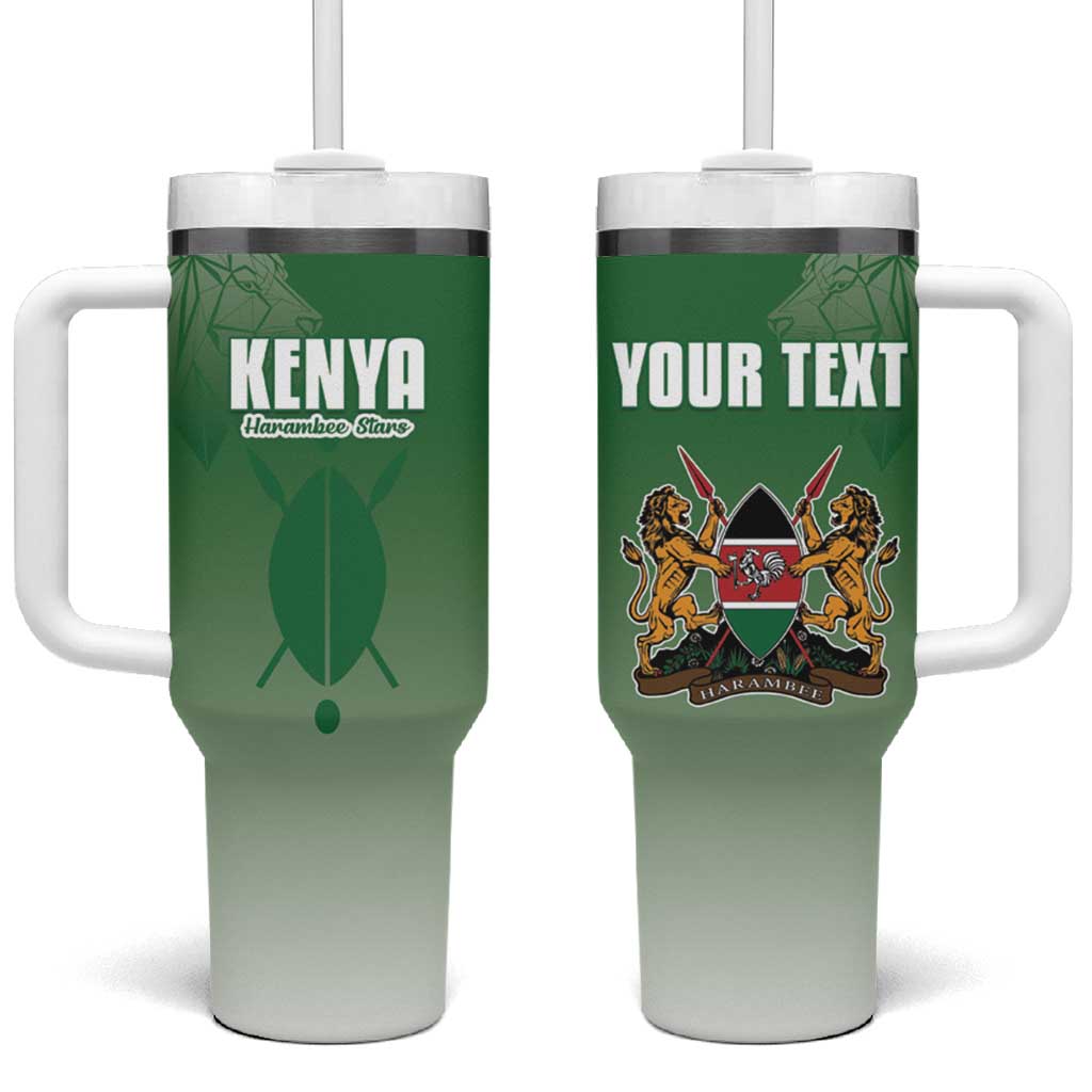 Custom Kenya Football Tumbler With Handle Go Harambee Stars LT15