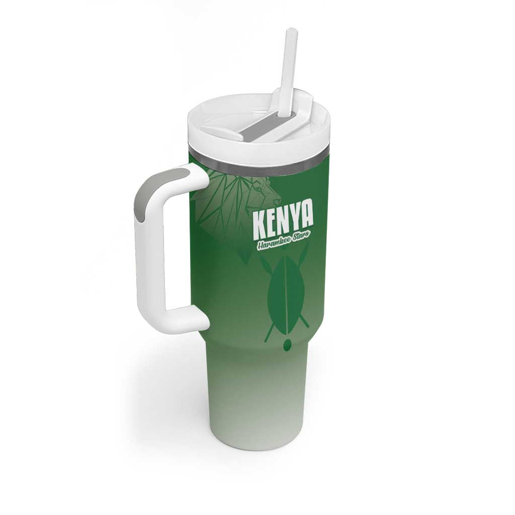 Custom Kenya Football Tumbler With Handle Go Harambee Stars LT15