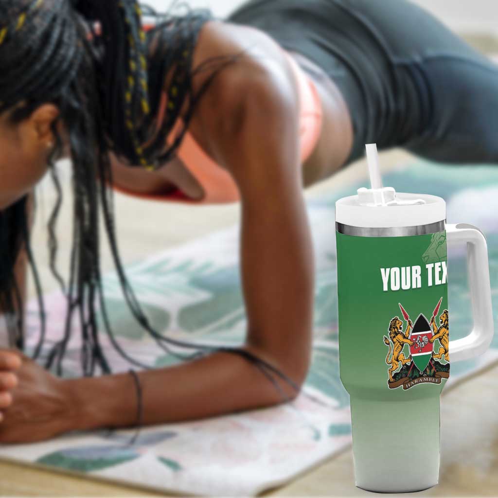 Custom Kenya Football Tumbler With Handle Go Harambee Stars LT15