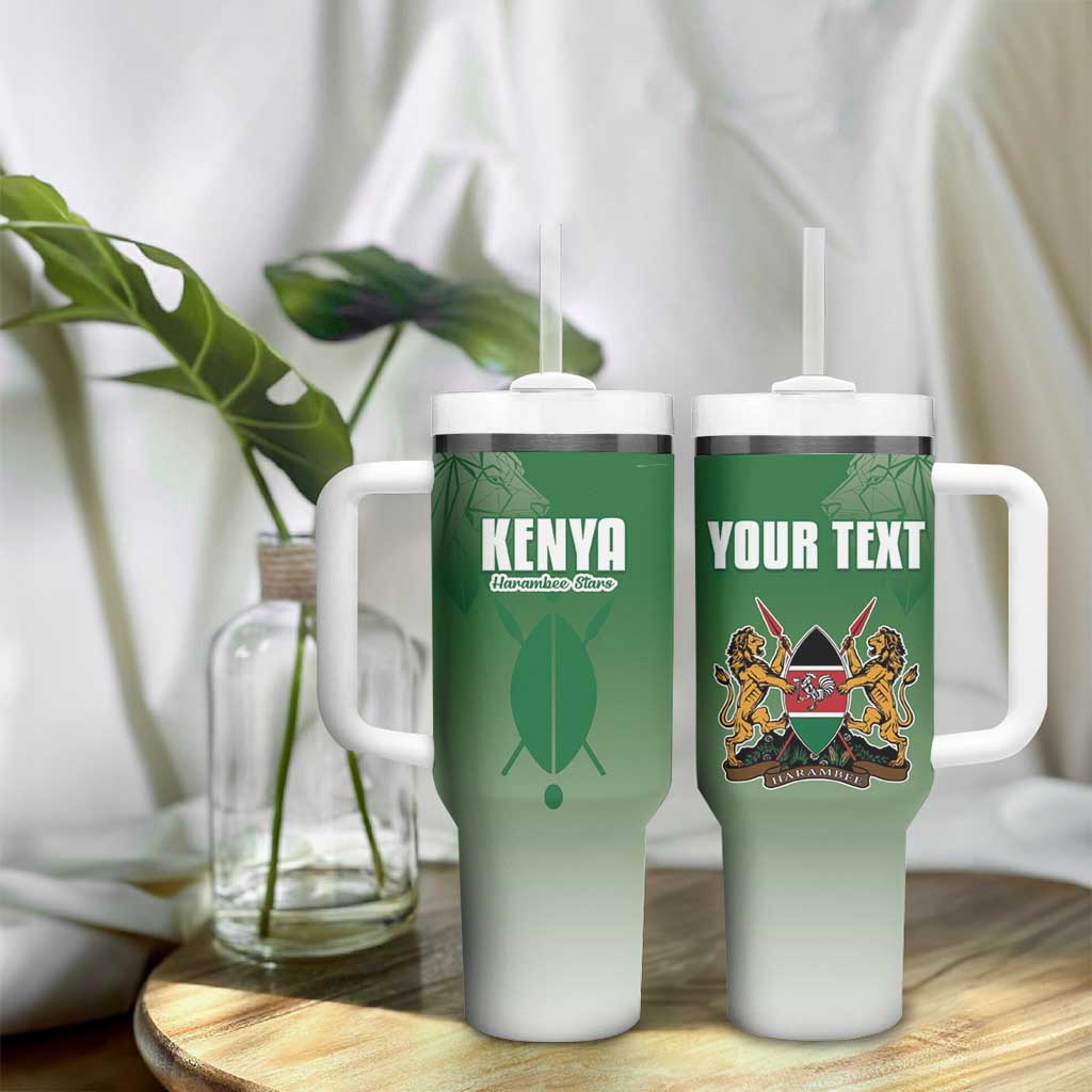 Custom Kenya Football Tumbler With Handle Go Harambee Stars LT15