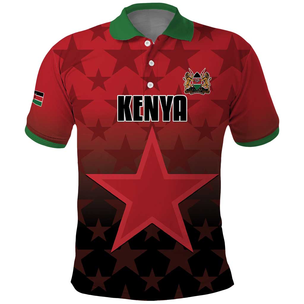 Custom Kenya Football Polo Shirt Go Harambee Stars - Red Jersey LT15