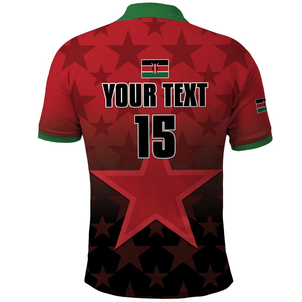 Custom Kenya Football Polo Shirt Go Harambee Stars - Red Jersey LT15
