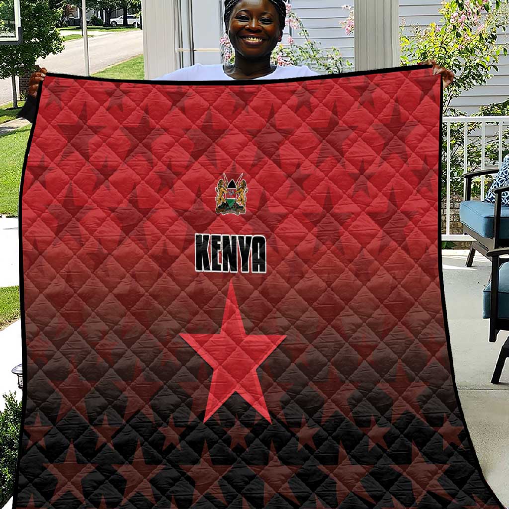 Kenya Football Quilt Harambee Harambee Stars - Red Jersey LT15