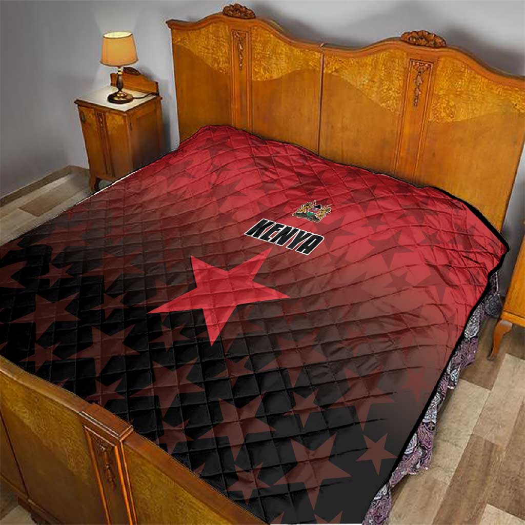 Kenya Football Quilt Harambee Harambee Stars - Red Jersey LT15