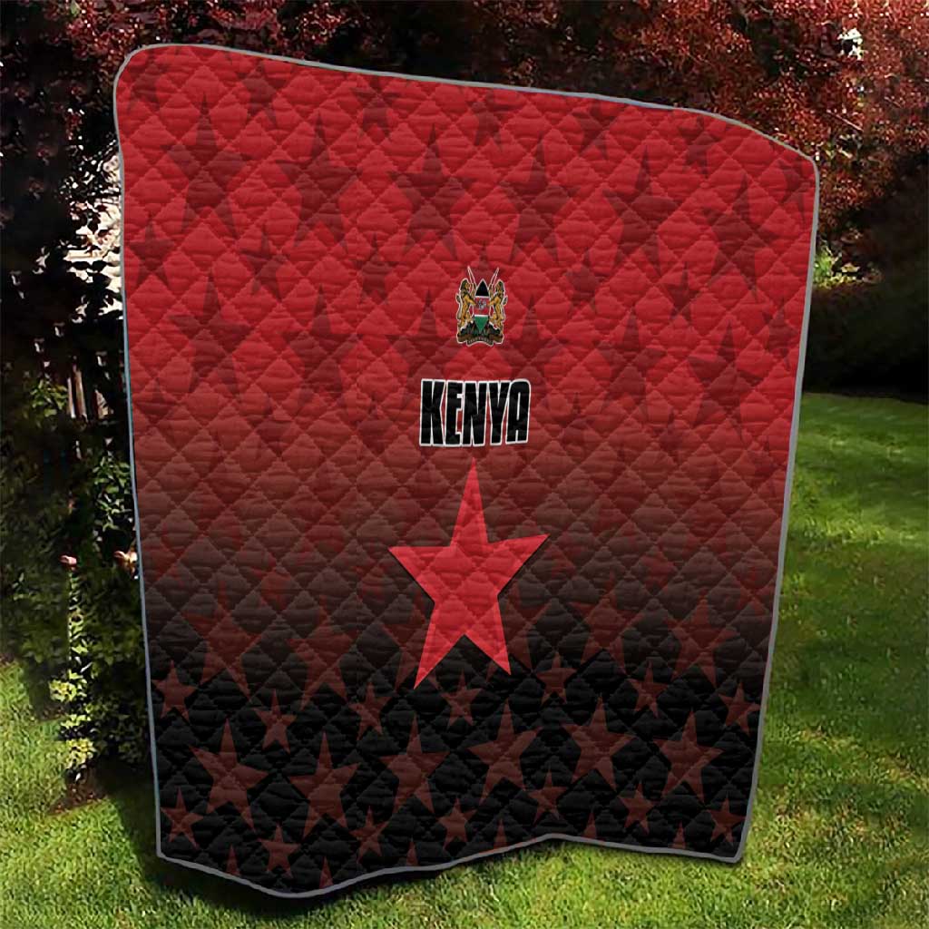 Kenya Football Quilt Harambee Harambee Stars - Red Jersey LT15