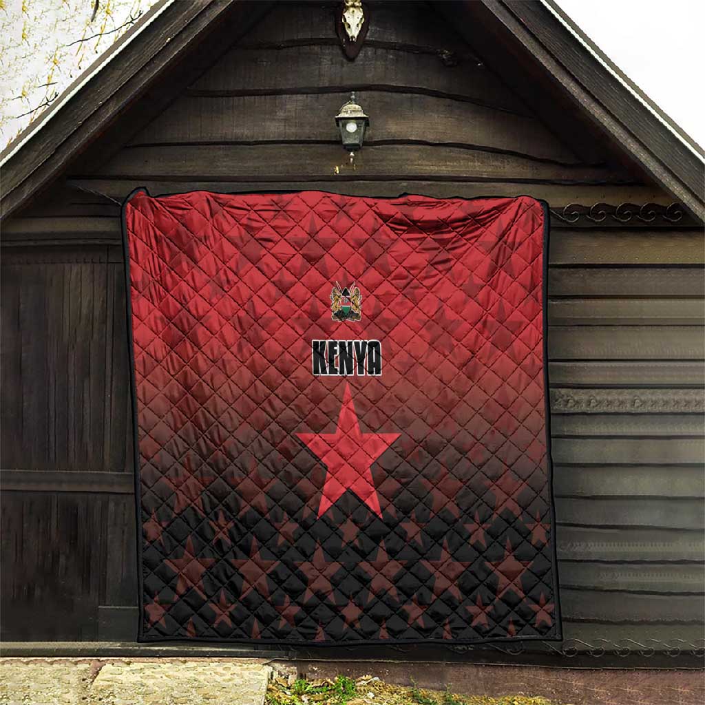 Kenya Football Quilt Harambee Harambee Stars - Red Jersey LT15