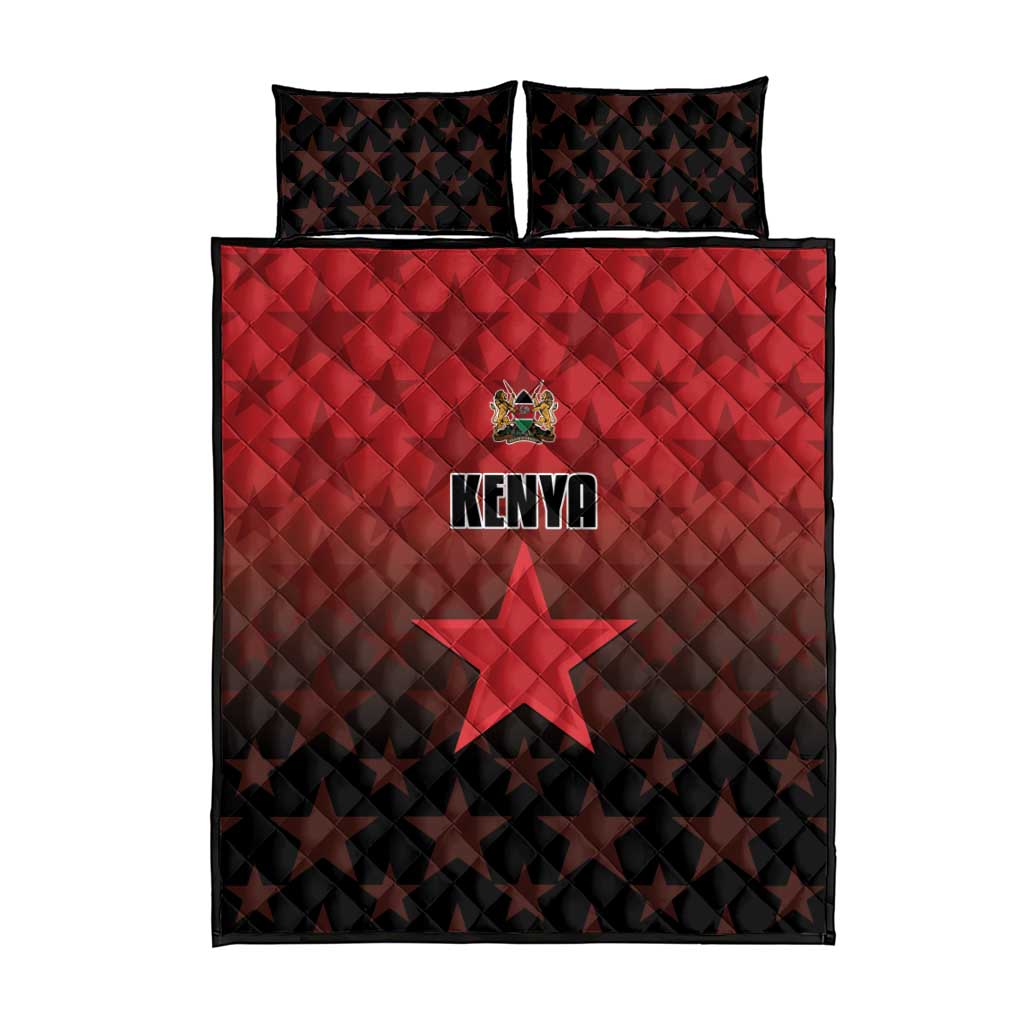 Kenya Football Quilt Bed Set Harambee Harambee Stars - Red Jersey LT15