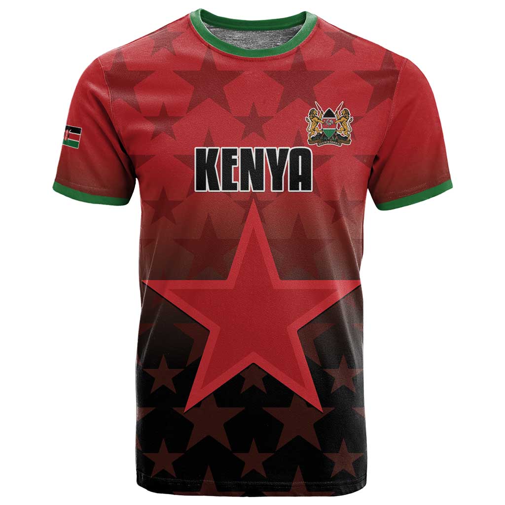 Custom Kenya Football T shirt Harambee Harambee Stars - Red Jersey LT15