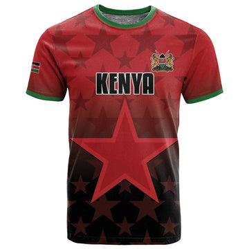 Custom Kenya Football T shirt Harambee Harambee Stars - Red Jersey LT15