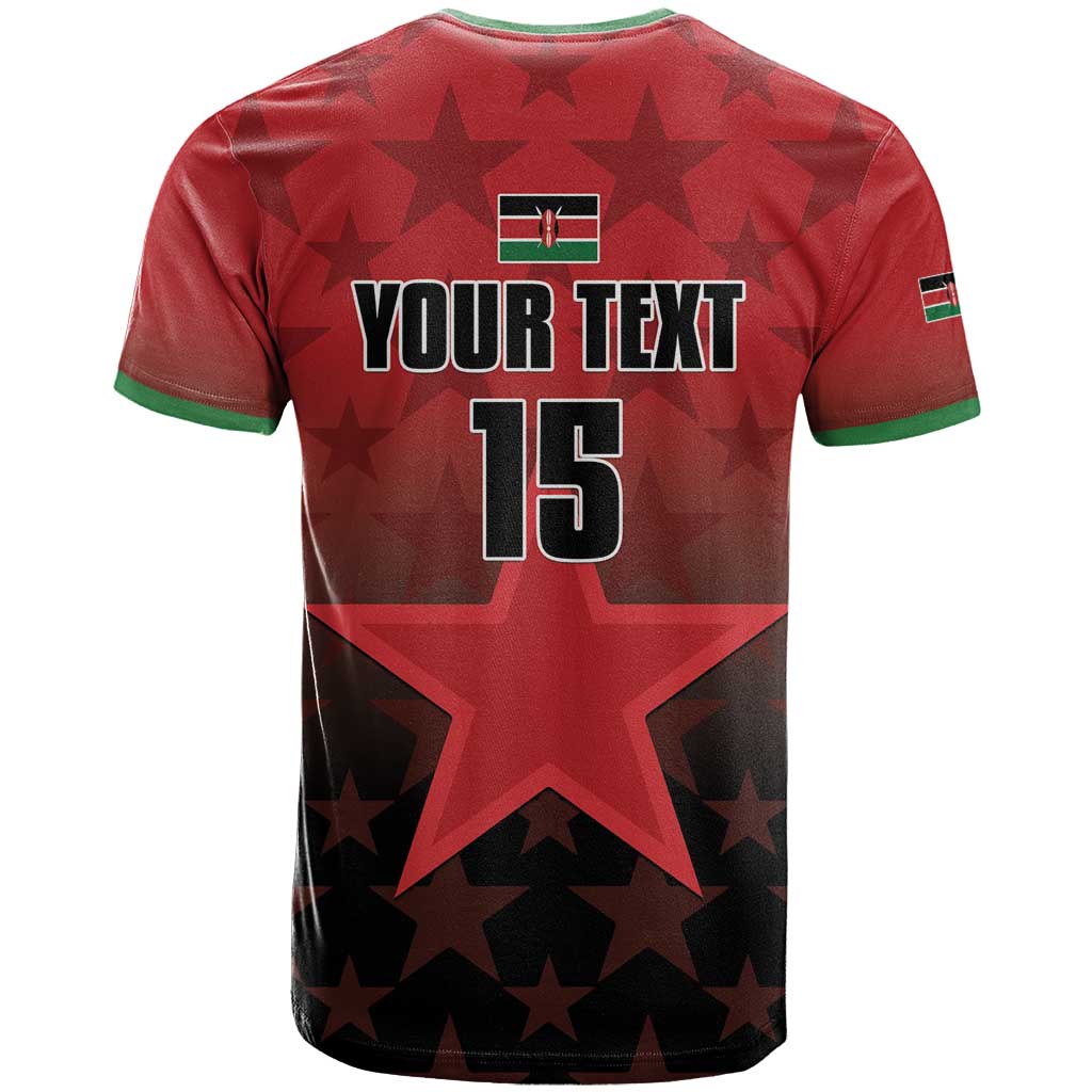 Custom Kenya Football T shirt Harambee Harambee Stars - Red Jersey LT15