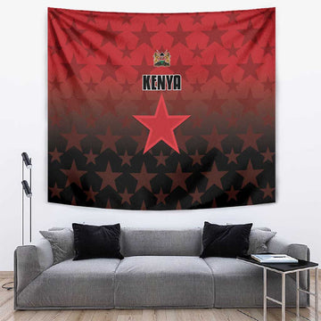 Kenya Football Tapestry Harambee Harambee Stars - Red Jersey LT15
