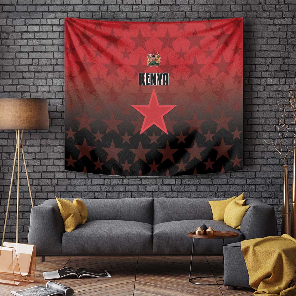 Kenya Football Tapestry Harambee Harambee Stars - Red Jersey LT15