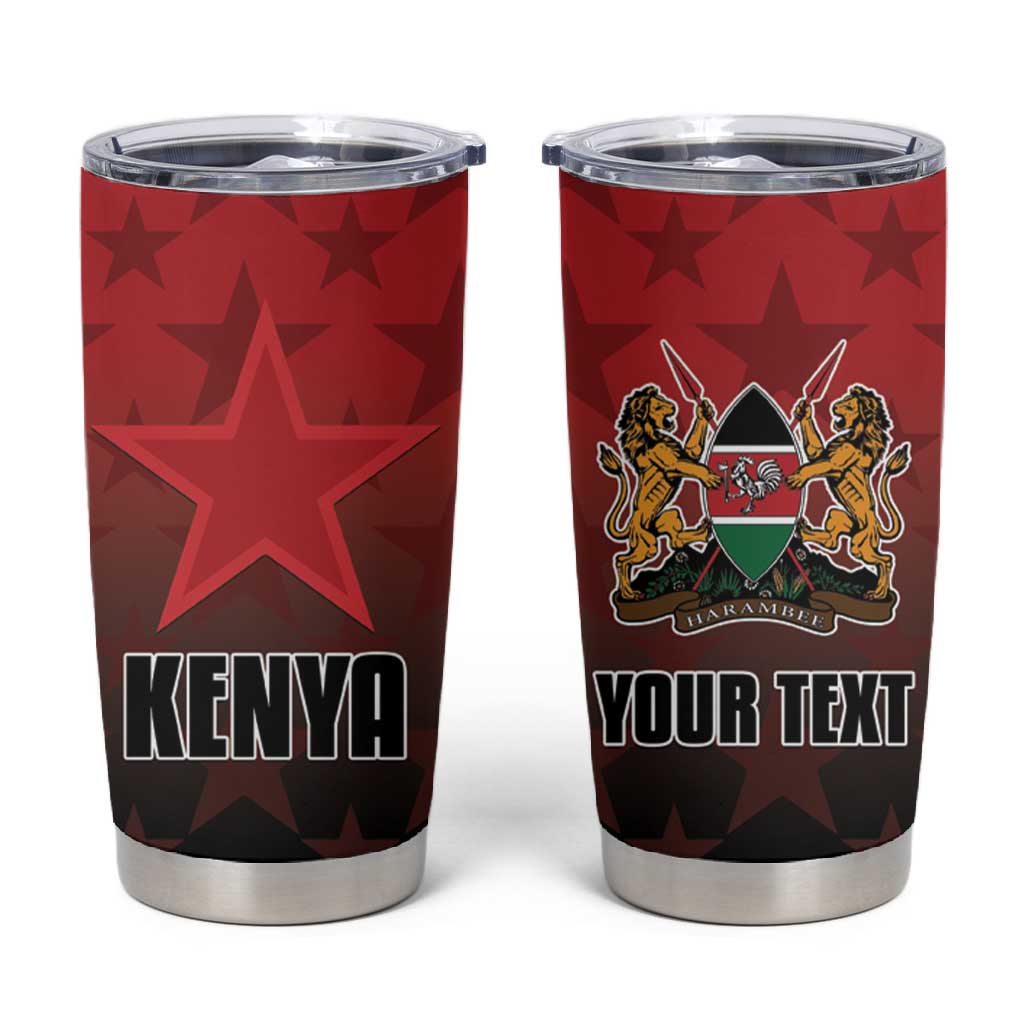 Custom Kenya Football Tumbler Cup Harambee Harambee Stars - Red Jersey LT15
