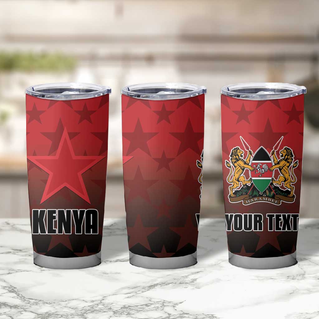 Custom Kenya Football Tumbler Cup Harambee Harambee Stars - Red Jersey LT15