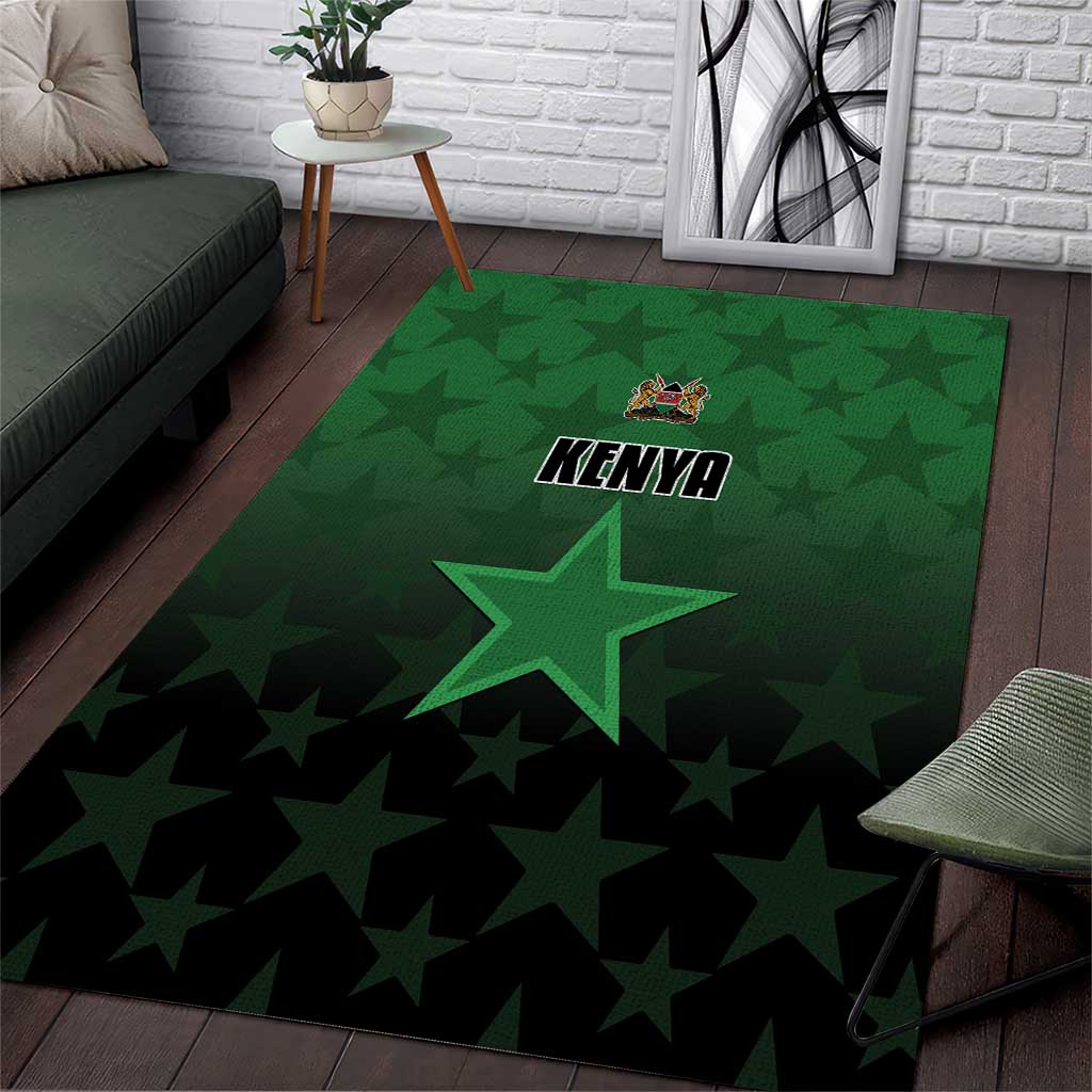 Kenya Football Area Rug Harambee Harambee Stars - Green Jersey LT15
