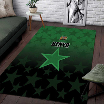 Kenya Football Area Rug Harambee Harambee Stars - Green Jersey LT15