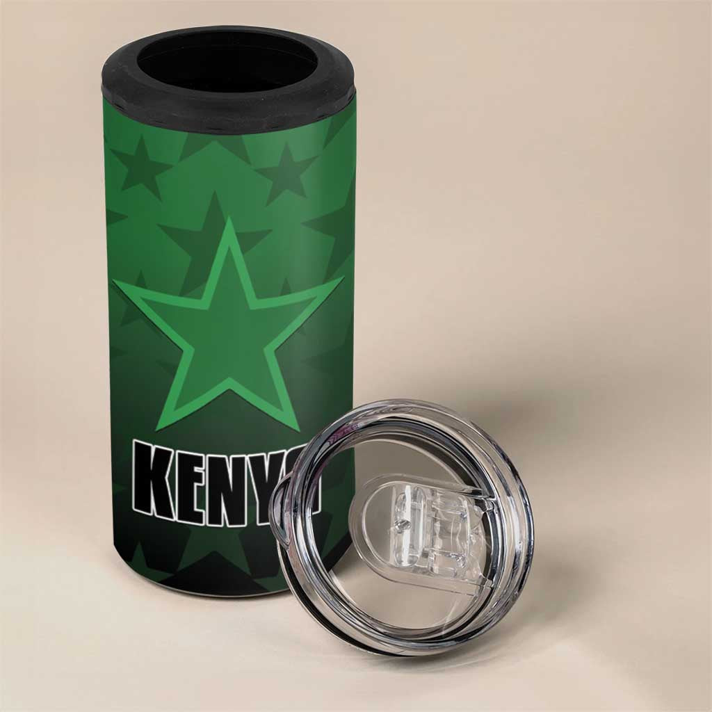 Custom Kenya Football 4 in 1 Can Cooler Tumbler Harambee Harambee Stars - Green Jersey LT15