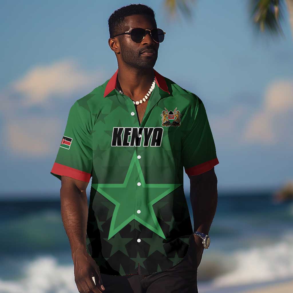 Custom Kenya Football Hawaiian Shirt Harambee Harambee Stars - Green Jersey LT15