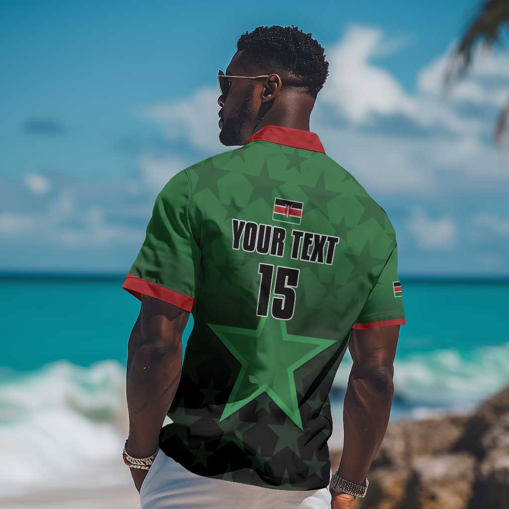 Custom Kenya Football Hawaiian Shirt Harambee Harambee Stars - Green Jersey LT15