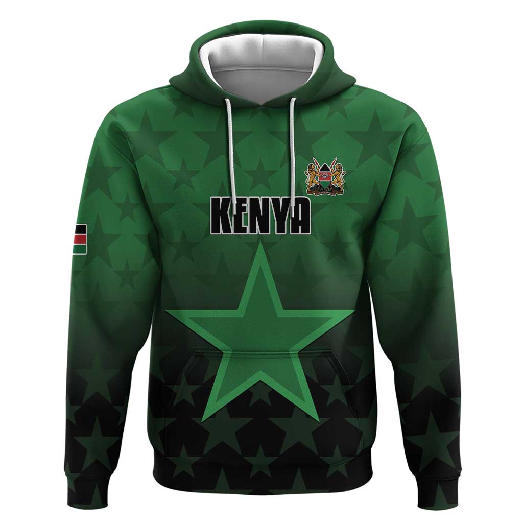 Custom Kenya Football Hoodie Go Harambee Stars - Green Jersey LT15