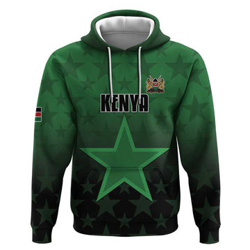 Custom Kenya Football Hoodie Go Harambee Stars - Green Jersey LT15