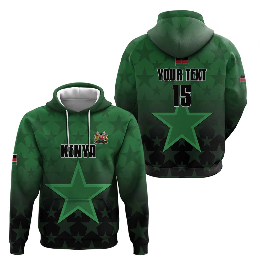 Custom Kenya Football Hoodie Go Harambee Stars - Green Jersey LT15