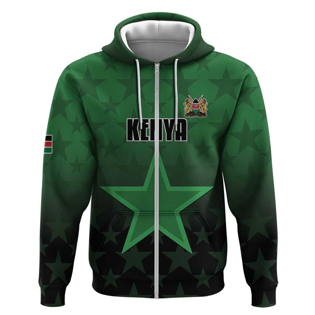 Custom Kenya Football Hoodie Go Harambee Stars - Green Jersey LT15
