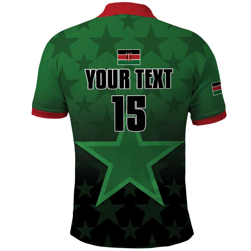 Custom Kenya Football Polo Shirt Go Harambee Stars - Green Jersey LT15