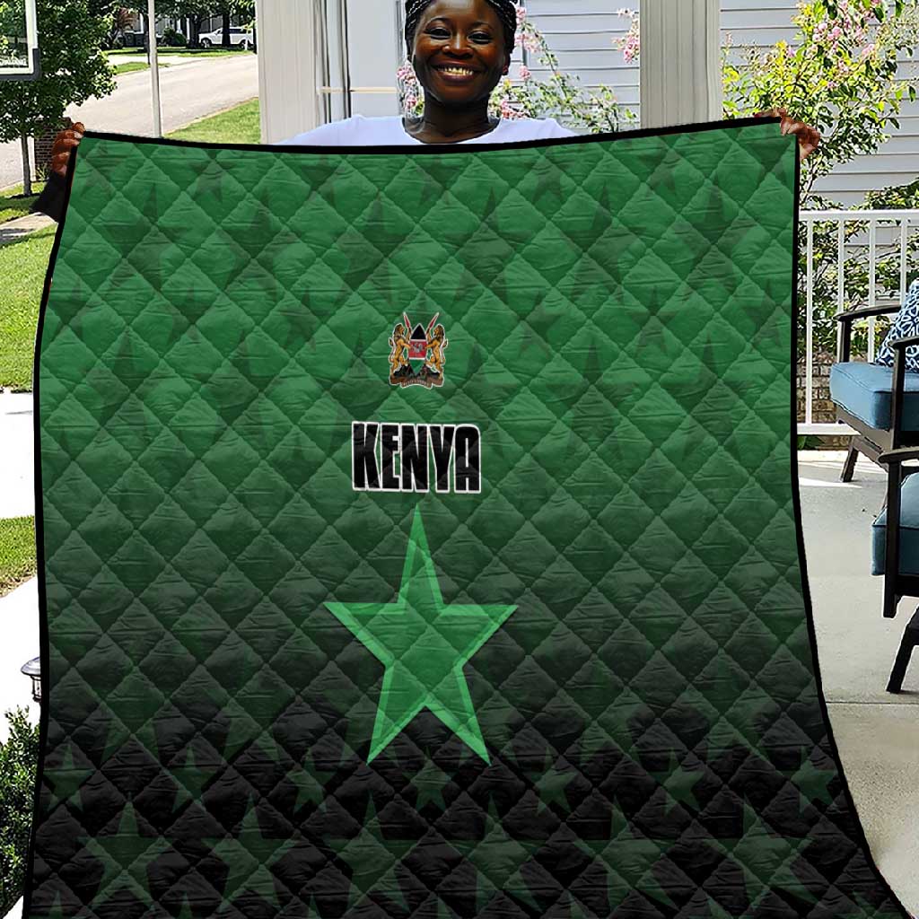 Kenya Football Quilt Harambee Harambee Stars - Green Jersey LT15