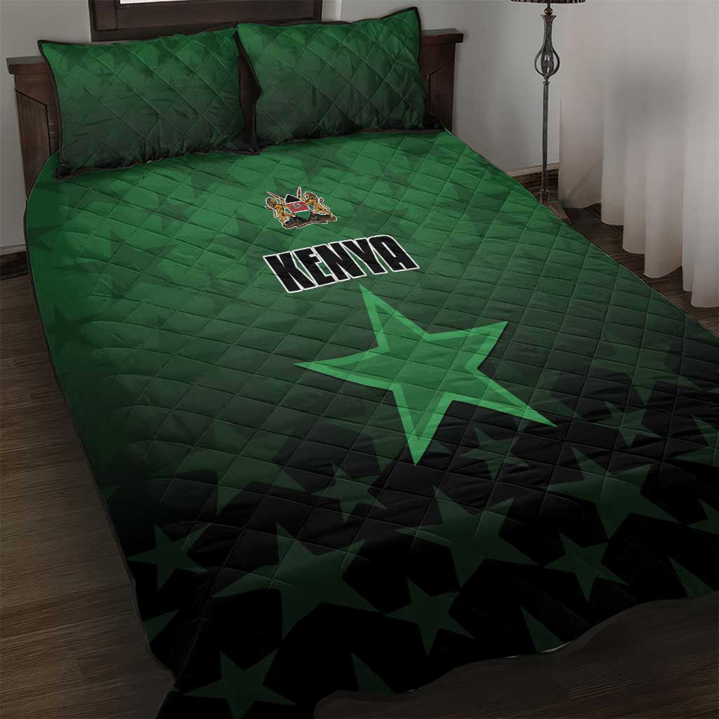 Kenya Football Quilt Bed Set Harambee Harambee Stars - Green Jersey LT15