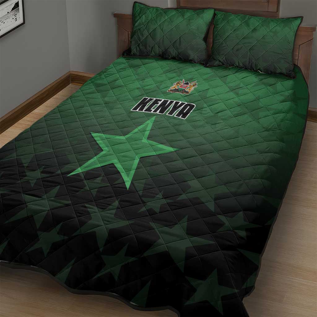 Kenya Football Quilt Bed Set Harambee Harambee Stars - Green Jersey LT15