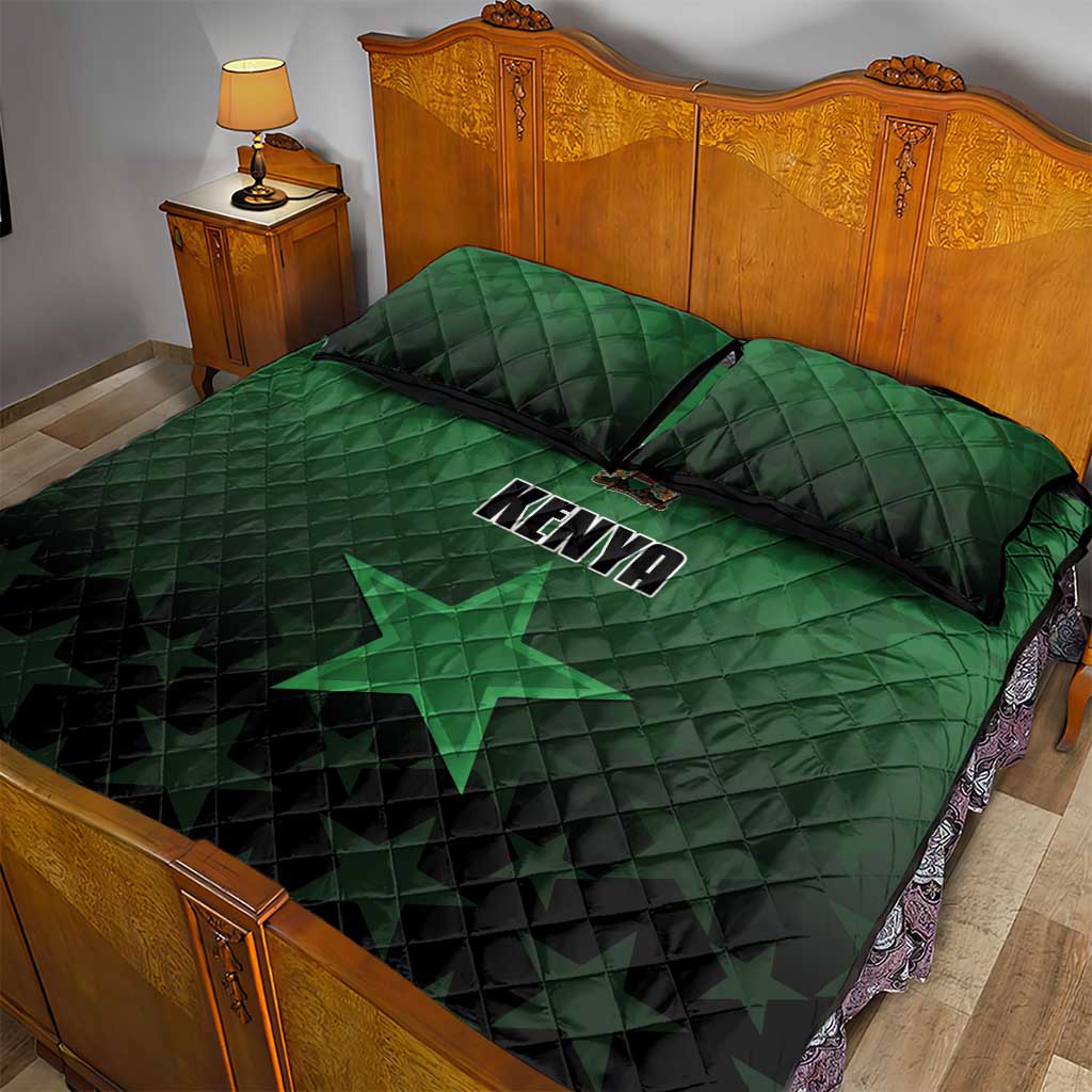 Kenya Football Quilt Bed Set Harambee Harambee Stars - Green Jersey LT15