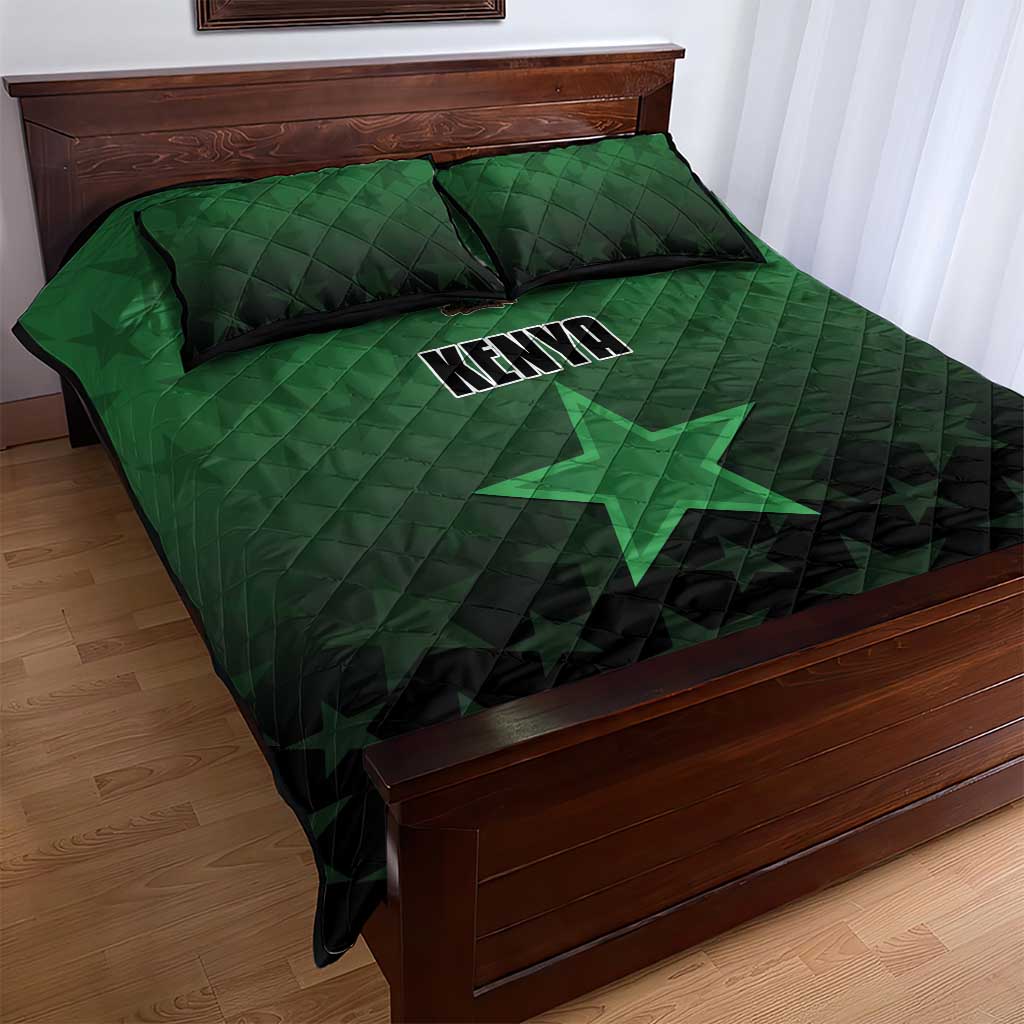 Kenya Football Quilt Bed Set Harambee Harambee Stars - Green Jersey LT15