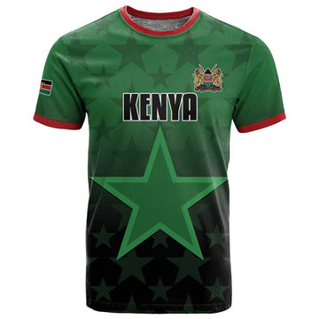 Custom Kenya Football T shirt Harambee Harambee Stars - Green Jersey LT15