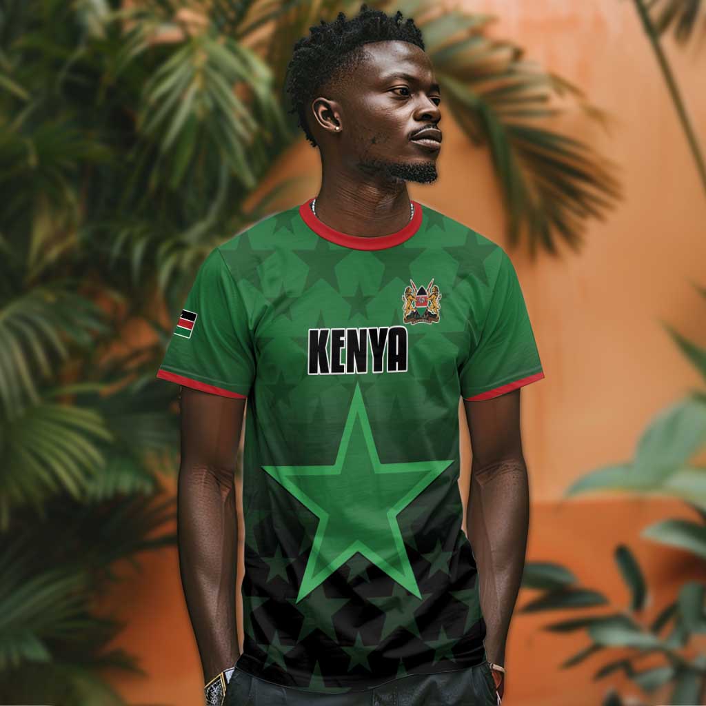 Custom Kenya Football T shirt Harambee Harambee Stars - Green Jersey LT15