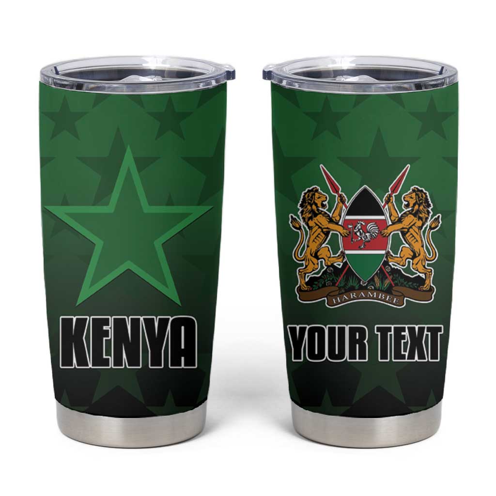 Custom Kenya Football Tumbler Cup Harambee Harambee Stars - Green Jersey LT15