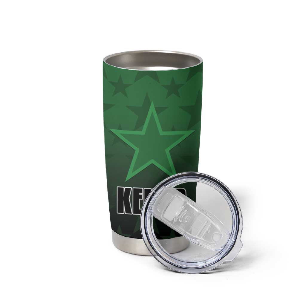 Custom Kenya Football Tumbler Cup Harambee Harambee Stars - Green Jersey LT15