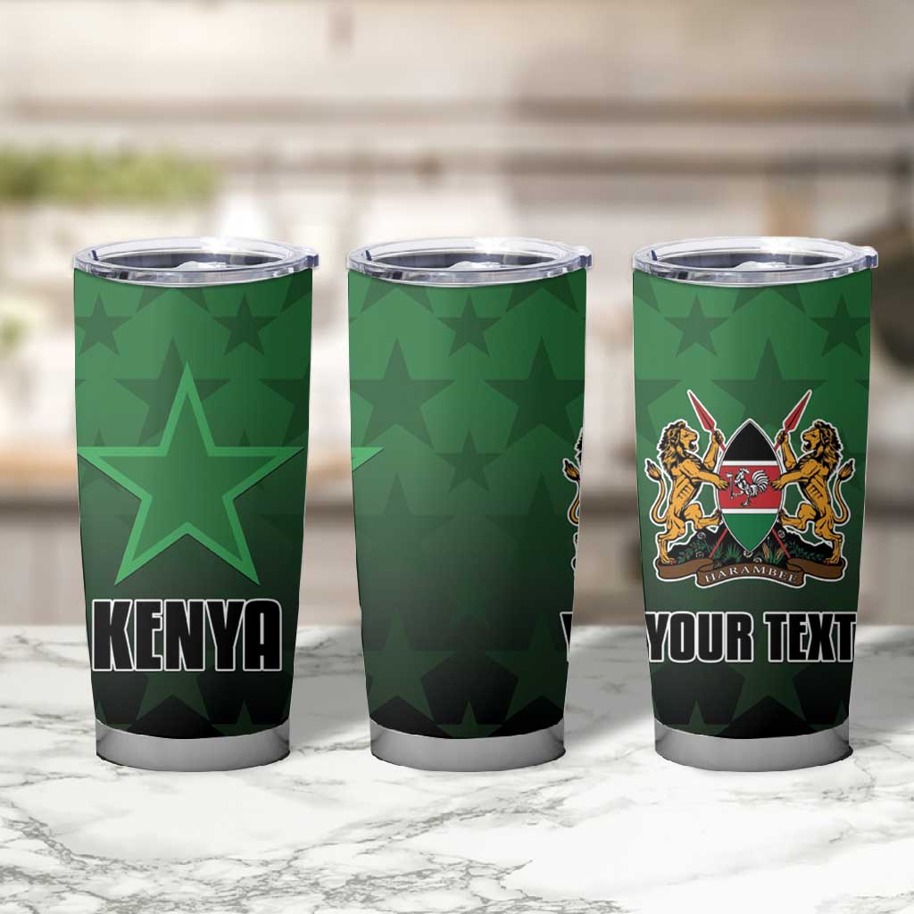 Custom Kenya Football Tumbler Cup Harambee Harambee Stars - Green Jersey LT15
