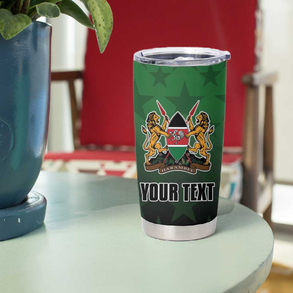 Custom Kenya Football Tumbler Cup Harambee Harambee Stars - Green Jersey LT15