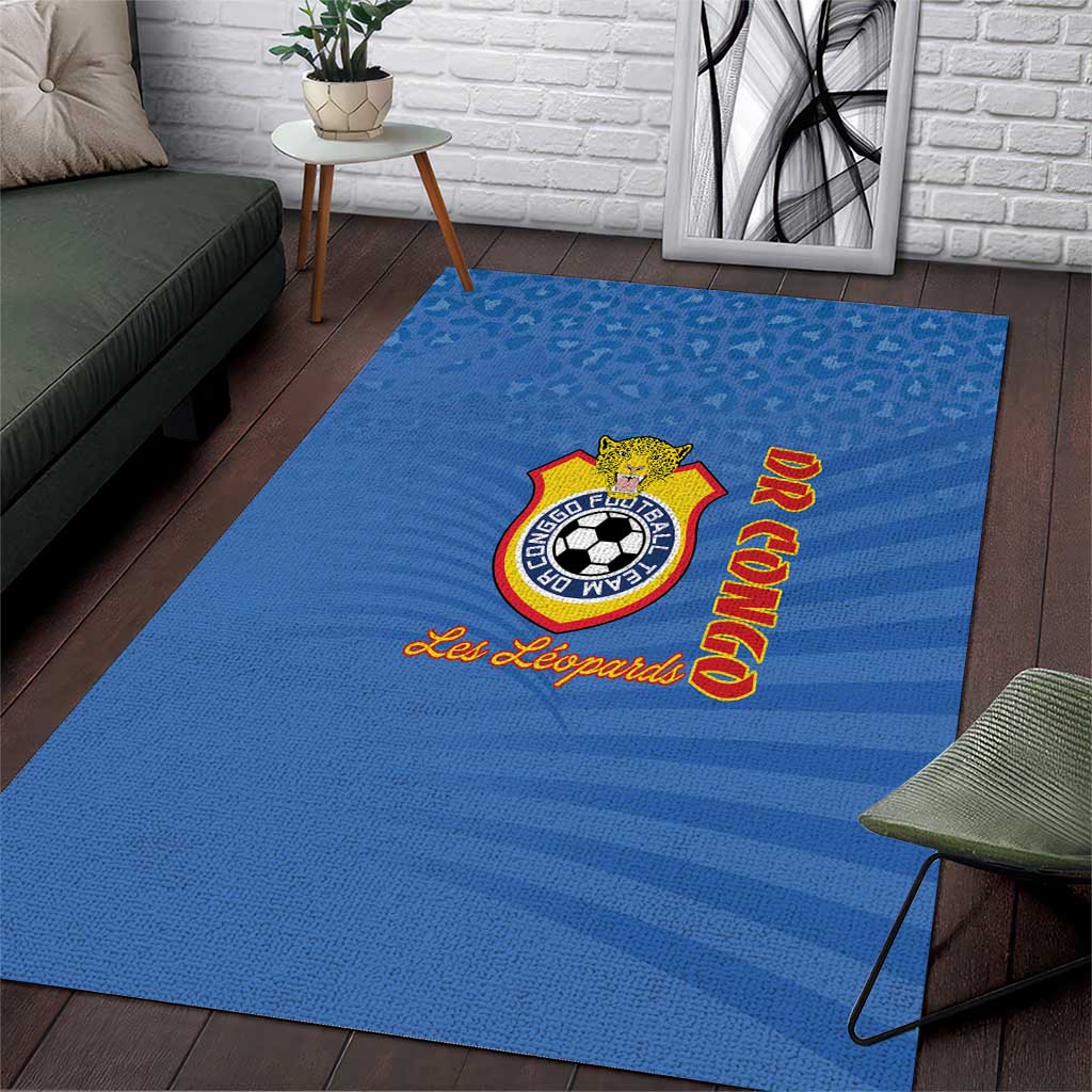 DR Congo Football Area Rug Allez Les Léopards LT15