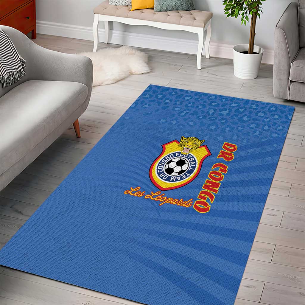 DR Congo Football Area Rug Allez Les Léopards LT15