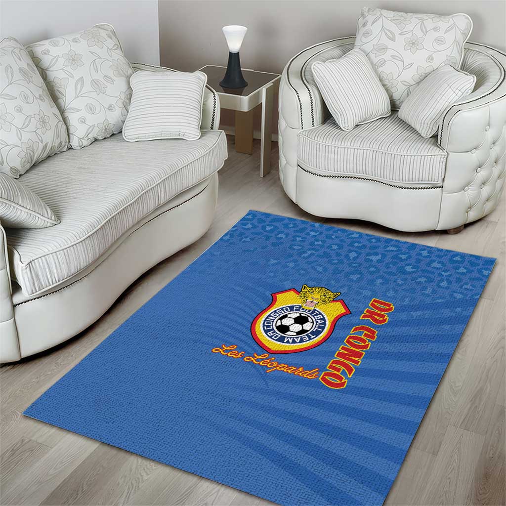 DR Congo Football Area Rug Allez Les Léopards LT15